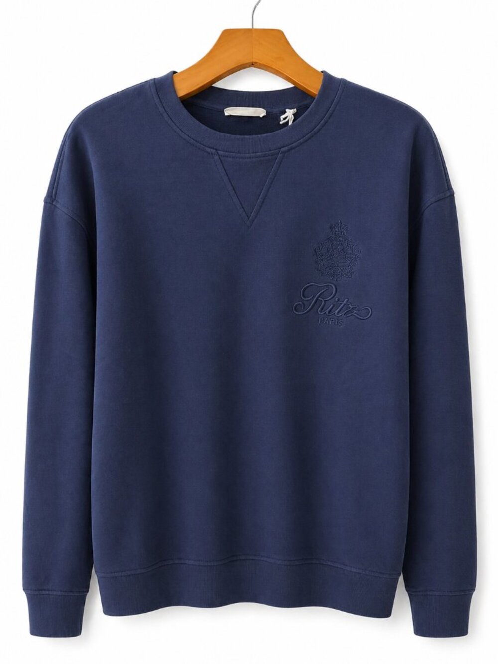 FRAME x Ritz Paris Unisex Crewneck Sweatshirt NWT Navy Blue Medium